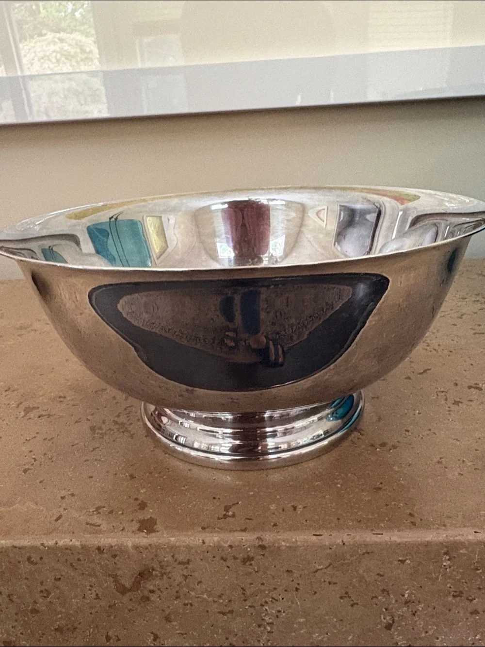 Gorham Paul Revere Silver Plated Pedestal Serving Bowl